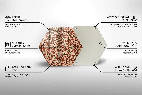 Steklena podloga za rezanje Fina kamenina