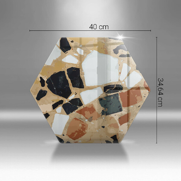 Steklena podloga za rezanje Plošča z okrasnimi kamni