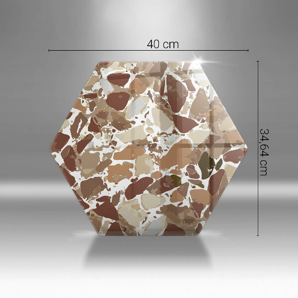 Steklena podloga za rezanje Kamnite dekorativne madeže