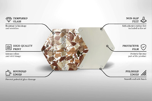 Steklena podloga za rezanje Kamnite dekorativne madeže