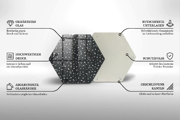 Steklena podloga za rezanje Dekorativni kamen