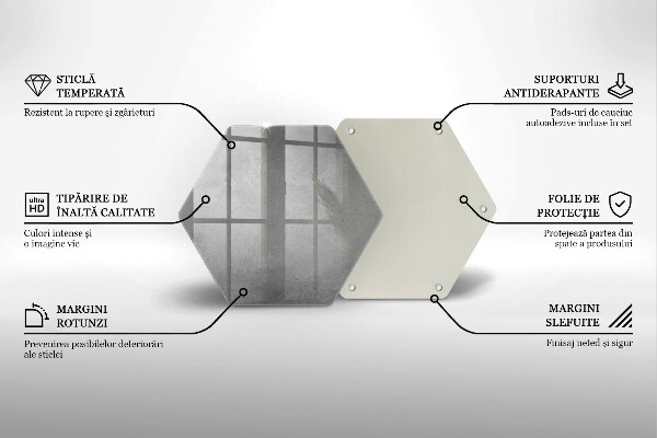 Steklena podloga za rezanje Ozadje s teksturo betona