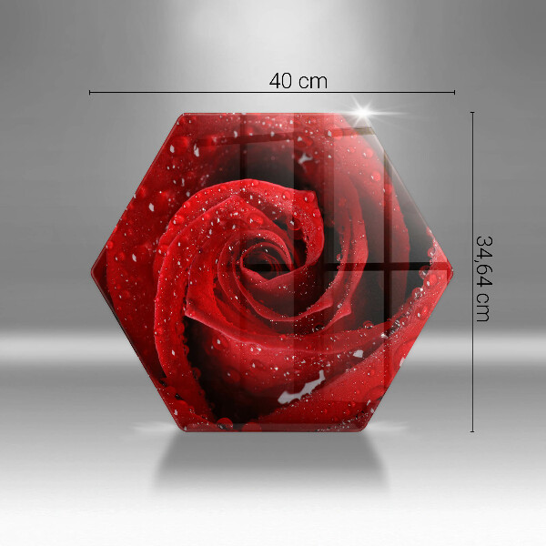 Steklena podloga za rezanje Cvetni listi vrtnice