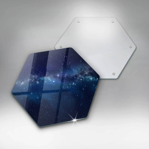 Steklena podloga za rezanje Vesolje in zvezde