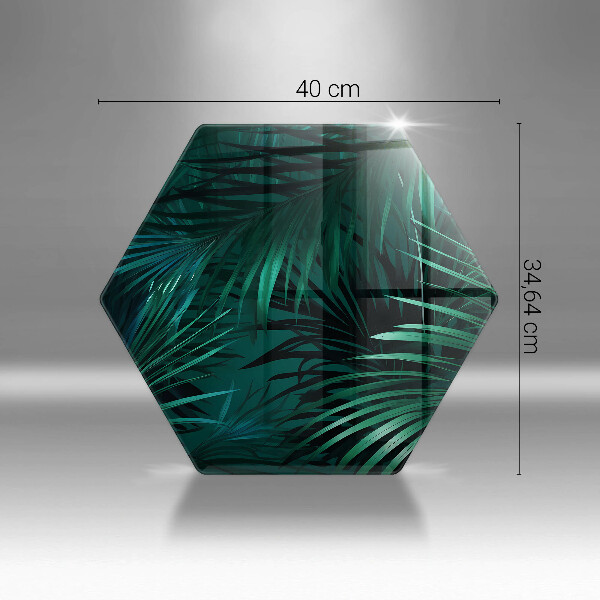 Steklena podloga za rezanje Listi divje džungle