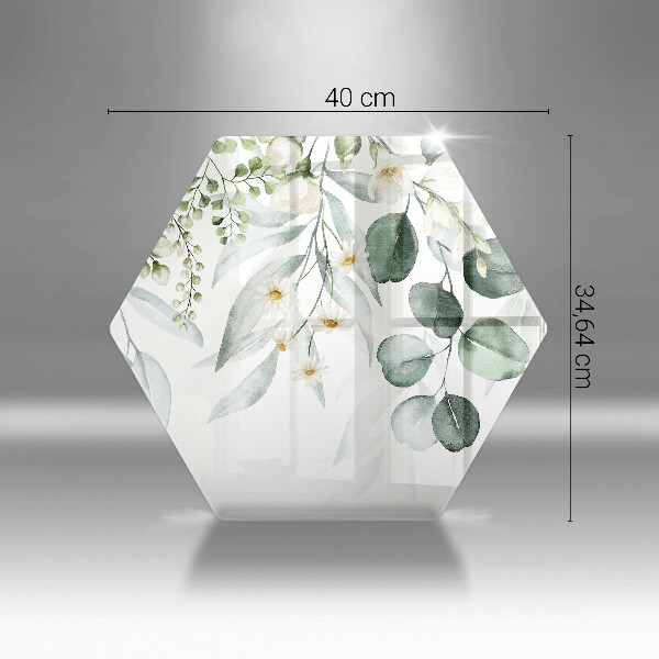 Steklena podloga za rezanje Akvarelne rastline