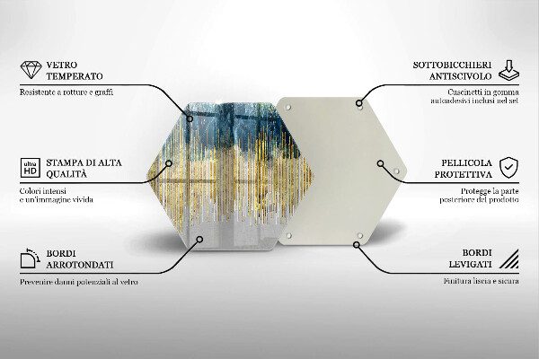 Steklena podloga za rezanje Abstrakcija oblikovalca