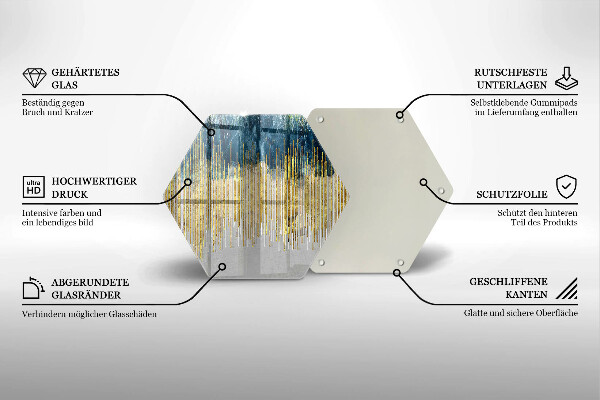 Steklena podloga za rezanje Abstrakcija oblikovalca