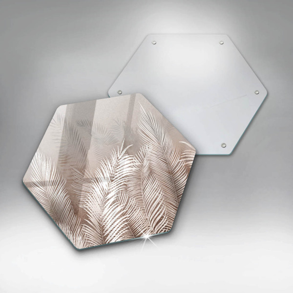 Steklena podloga za rezanje Boho rastlinski listi