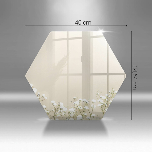 Steklena podloga za rezanje Boho rože iz mavca