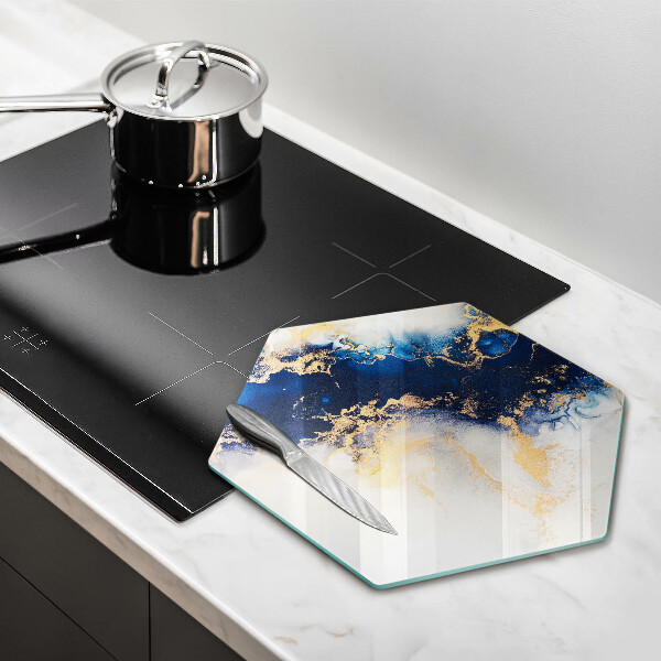 Steklena podloga za rezanje Abstrakcija z modro