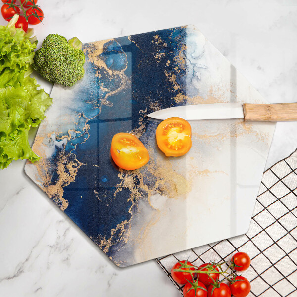 Steklena podloga za rezanje Abstrakcija z modro