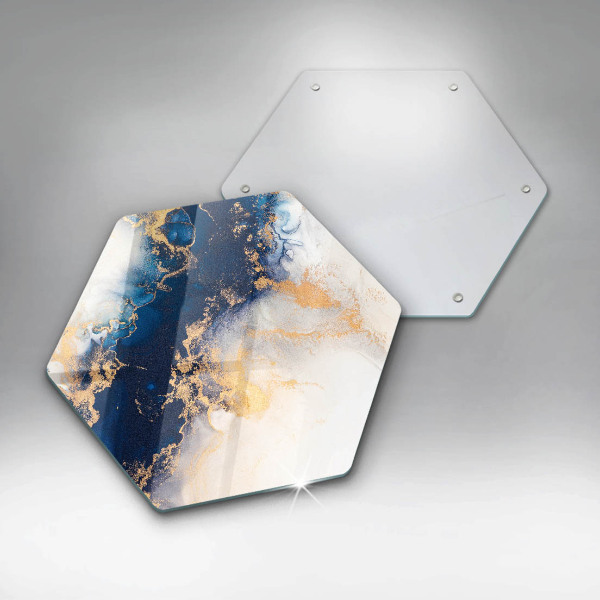 Steklena podloga za rezanje Abstrakcija z modro