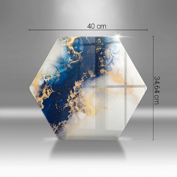 Steklena podloga za rezanje Abstrakcija z modro