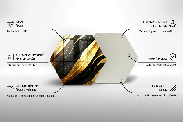 Steklena podloga za rezanje Elegantna abstrakcija