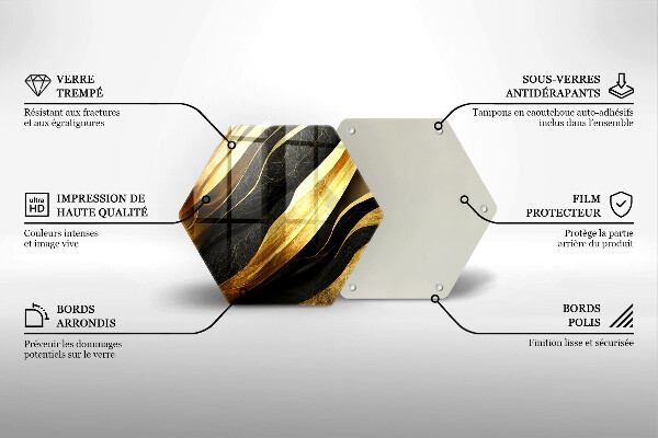 Steklena podloga za rezanje Elegantna abstrakcija