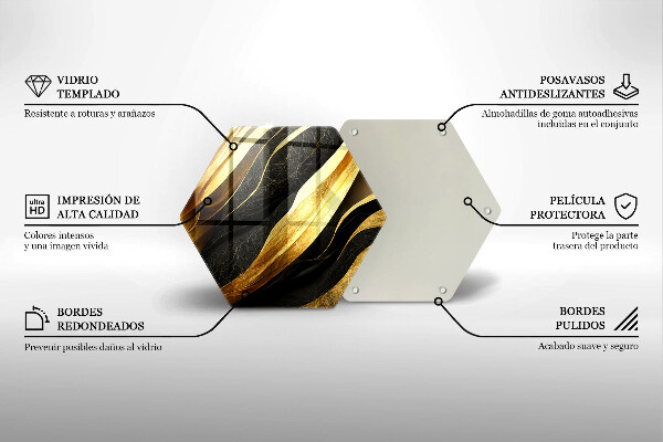 Steklena podloga za rezanje Elegantna abstrakcija