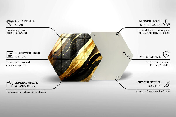 Steklena podloga za rezanje Elegantna abstrakcija