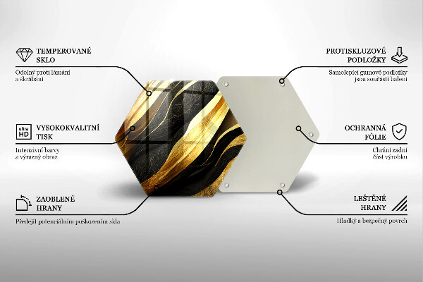 Steklena podloga za rezanje Elegantna abstrakcija