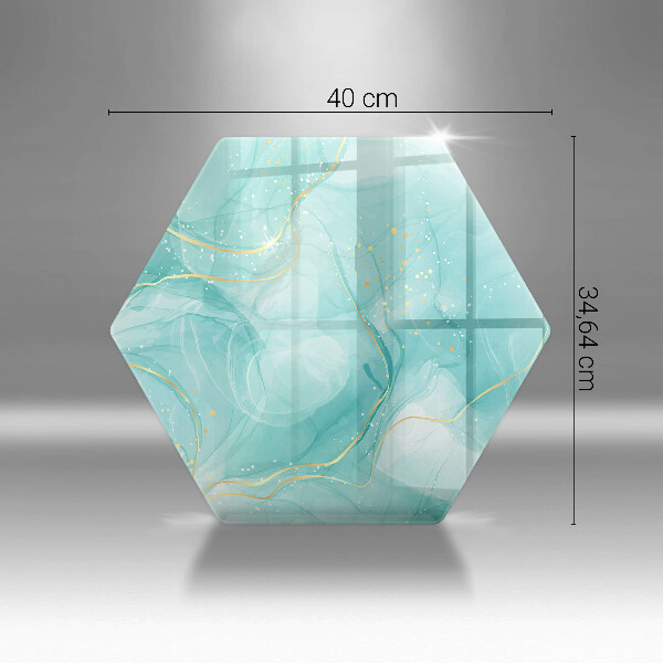 Steklena podloga za rezanje Modra in zlata abstrakcija