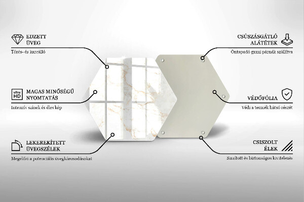 Steklena podloga za rezanje Eleganten marmorni kamen