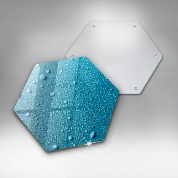 Steklena podloga za rezanje Kapljice vode