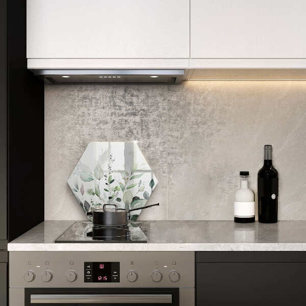 Steklena podloga za rezanje Akvarelne rastline