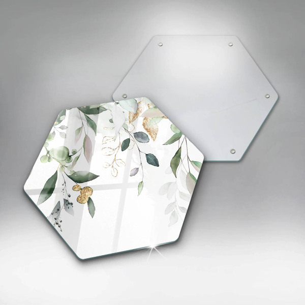 Steklena podloga za rezanje Akvarelni listi