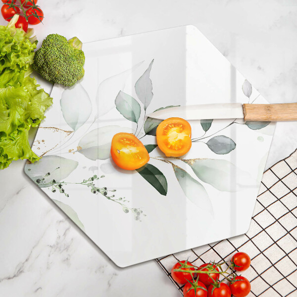 Steklena podloga za rezanje Akvarelni listi