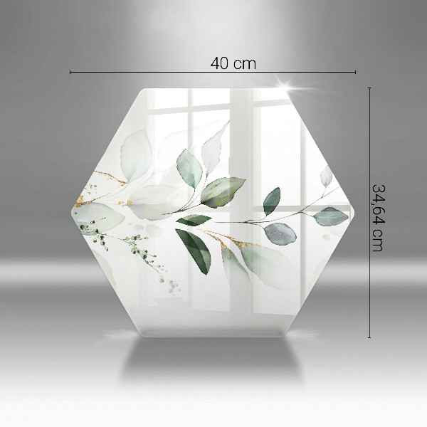 Steklena podloga za rezanje Akvarelni listi