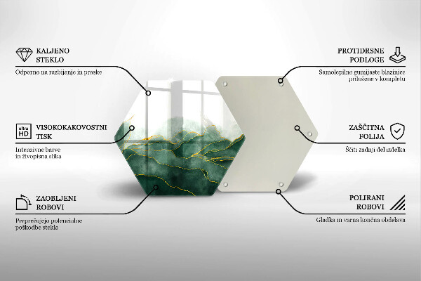 Steklena podloga za rezanje Abstraktna narava