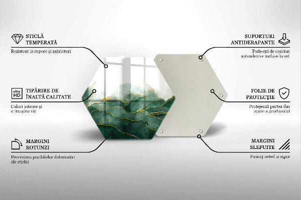 Steklena podloga za rezanje Abstraktna narava