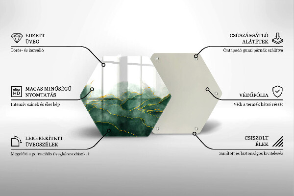 Steklena podloga za rezanje Abstraktna narava