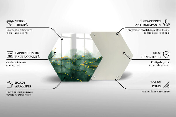 Steklena podloga za rezanje Abstraktna narava