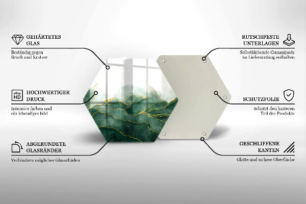 Steklena podloga za rezanje Abstraktna narava
