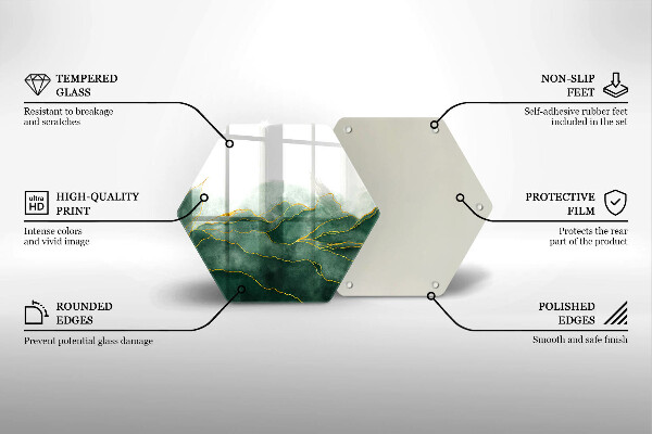 Steklena podloga za rezanje Abstraktna narava