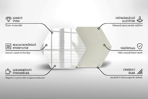 Steklena podloga za rezanje Moderne svetle table