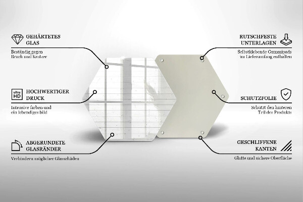 Steklena podloga za rezanje Moderne svetle table