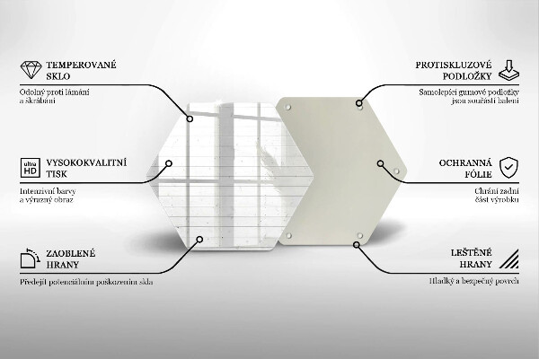 Steklena podloga za rezanje Moderne svetle table