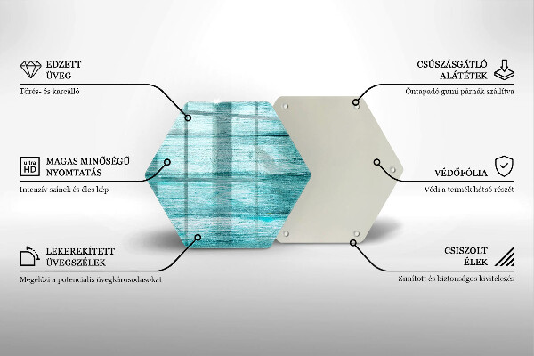 Steklena podloga za rezanje Vintage lesene deske