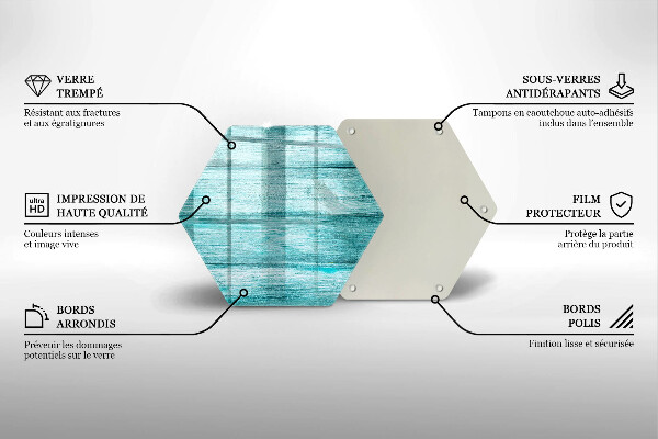 Steklena podloga za rezanje Vintage lesene deske