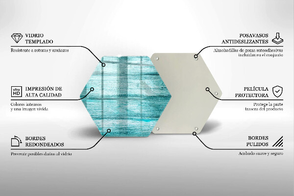 Steklena podloga za rezanje Vintage lesene deske