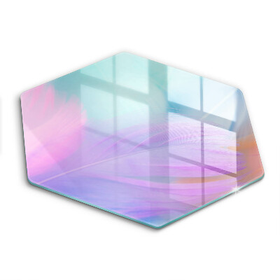 Steklena podloga za rezanje Pastelno perje