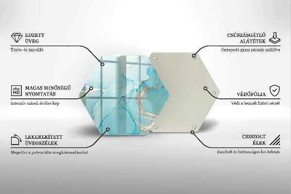Steklena podloga za rezanje Abstrakcija kamna