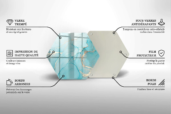 Steklena podloga za rezanje Abstrakcija kamna
