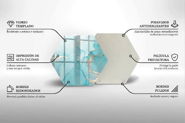 Steklena podloga za rezanje Abstrakcija kamna