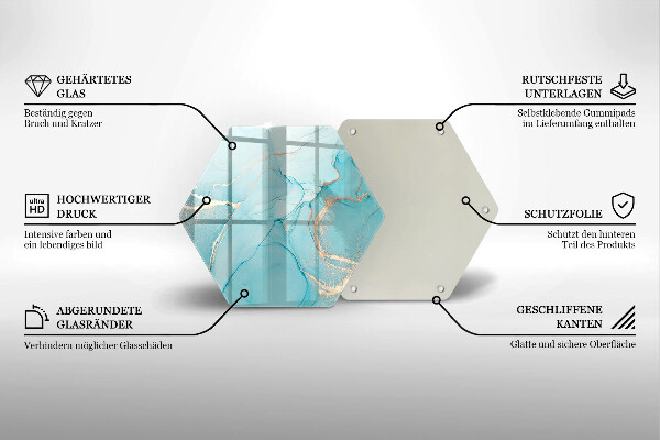 Steklena podloga za rezanje Abstrakcija kamna