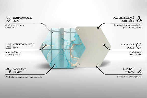 Steklena podloga za rezanje Abstrakcija kamna