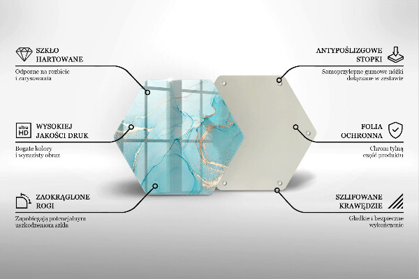 Steklena podloga za rezanje Abstrakcija kamna