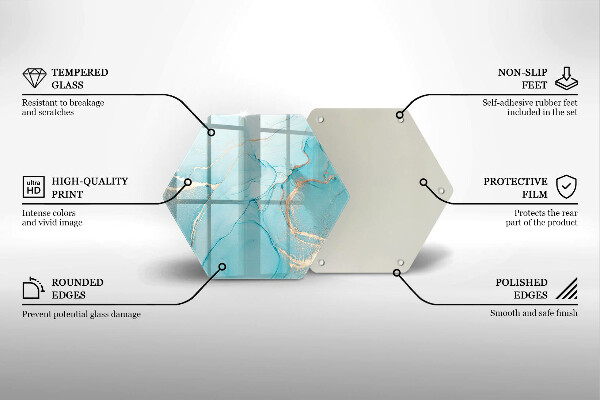 Steklena podloga za rezanje Abstrakcija kamna